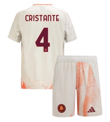 AS Roma Bryan Cristante #4 Segunda Equipación Niños 2024-25 Manga Corta (+ Pantalones cortos)